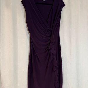 Chaps Deep Purple Asymmetrical Dress